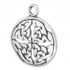 Four Endless Weave Celtic Knots In Circle Charm
