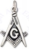 Masons Freemasonry Masonic Square And Compass Letter G Symbol Charm