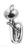 3D Baritone or Tuba Musical Instrument Charm