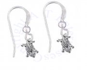 Mini Horned Southwest Horny Toad Dangle French Wire Earrings