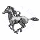 3D Galloping Stallion Thoroughbred Mustang Horse Charm