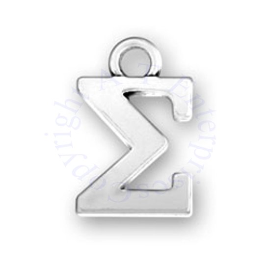 Greek Alphabet Sorority Sigma Charm - Click Image to Close