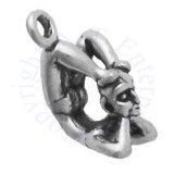 3D Arched Back Gymnast Charm With Feet Touching Top Of Head