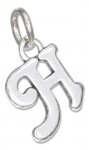 Scrolled Letter H Charm