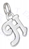 Scrolled Letter H Charm