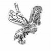 Sterling Silver 3D Happy Honey Bee Charm