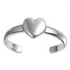 Solid Heart Adjustable Toe Ring