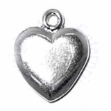 Puffed Heart Charm With Smooth Finish