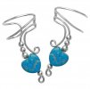 Turquoise Cylinder Wave Ear Cuff Wrap Set