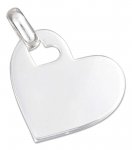 Engraveable Heart In A Heart ID Tag Pendant