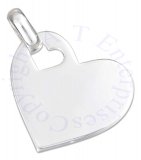 Engraveable Heart In A Heart ID Tag Pendant