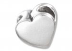 High Polished Pendant Heart Spacer Bead