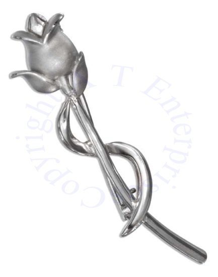 Rose Brooch Pin - Click Image to Close
