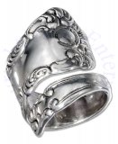 Scrolled Wide Spoon Ring