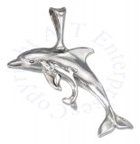 Mother And Baby Dolphin Pendant