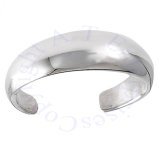 Convex Surface Tapered Plain Adjustable Toe Ring