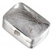 Small High Polished Etched Square Pill Box