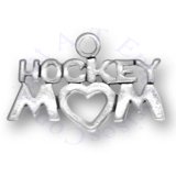 HOCKEY MOM With A Heart Word Charm