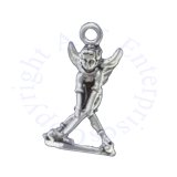 3D Angel With Wings Playing Hockey Charm
