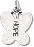 Hope Smooth Butterfly Charm