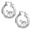 Horse Hoop Earrings