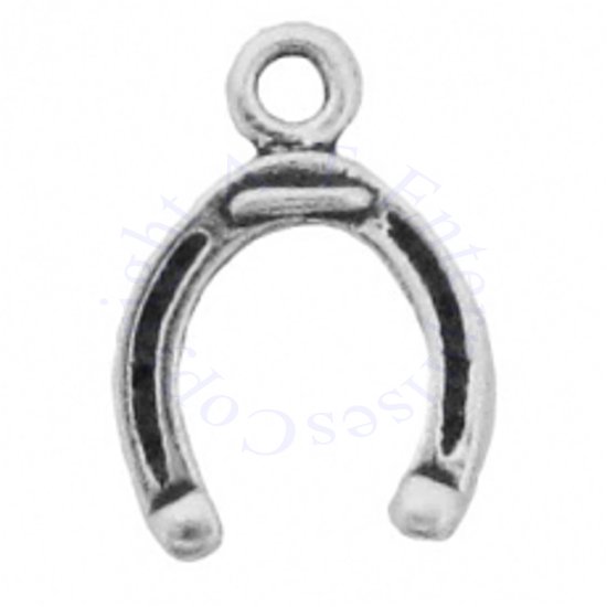 Mini Horseshoe Charm - Click Image to Close