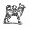 Sterling Silver 3D Husky Dog Charm