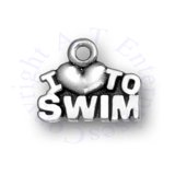 I LOVE TO SWIM Word Charm