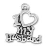 I Love My Husband With Heart Message Charm
