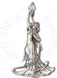 Fantasy Standing Maiden Woman Fairy Holding Ivy Leaf Charm