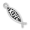 Ixoye Christian Fish Symbol Charm