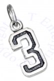 Jersey Number Three 3 Charm