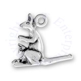 3D Kangaroo With A Baby Joey In Her Pouch Charm