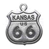Kansas Route 66 Sign Charm