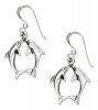 Kissing Dolphin Dangle Earrings