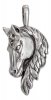 Large Frontal 3D Horse Head Pendant