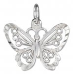 Large Filigree Butterfly Charm