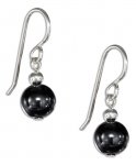 Hematite Ball Bead Dangle Earrings