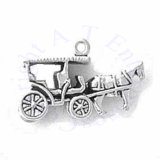 3D Large Surrey Carriage With Horse Charm