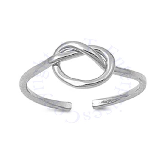 Adjustable Love Knot Wire Toe Ring - Click Image to Close