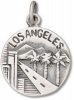 Los Angeles City Of Angels Two Sided Circle Charm