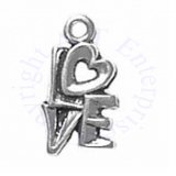 Love Word Charm With A Heart