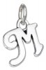Scrolled Letter M Charm