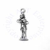 3D Standing Magician Holding Bunny Rabbit Charm