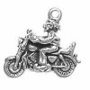 3D Man On Motorcycle Rider Charm
