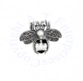 Marcasite Mother Of Pearl Honey Or Bumble Bee Brooch Pin