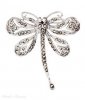 Marcasite Dragonfly Brooch Pin