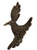 Vintage Sterling Silver Marcasite Flying Hummingbird Brooch
