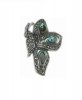 Marcasite Paua Abalone Shell Side View Butterfly Brooch Pin