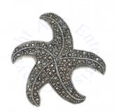 Marcasite Sea Star Starfish Brooch Pin